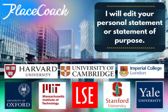 edit your personal statement or statement of purpose