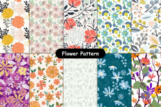design seamless floral textile patterns