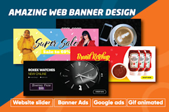 design outstanding web banner, header, ads, cover