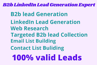 do b2b linkedin lead generation, web research, and b2b lead collection