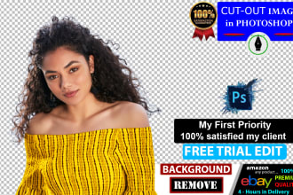 do photo background removal and cut out images, transparent