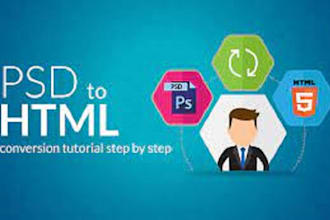 convert PSD to HTML bootstrap responsive website
