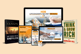 design 3d digital product mockup and ecover bundle