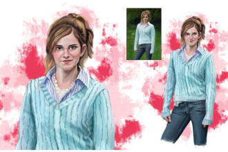 draw your picture into digital paint style