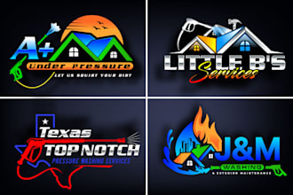 make modern pressure washing power washing and cleaning logo