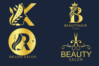 design luxury eyelash cosmetic feminine makeup skin care beauty salon logo