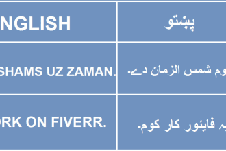 teach online english language to pashto speakers