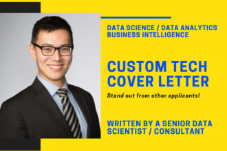 write a cover letter for data science, analytics jobs