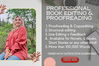 extensively edit and proofread your book or novel