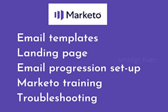 do marketo email, landing page, smart campaign and training