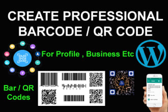 create professional barcode or qr code