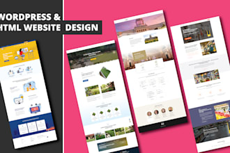 design modern HTML and wordpress website and figma layout