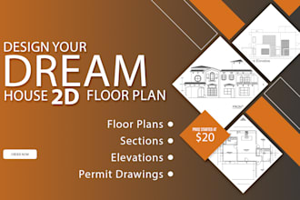 draw 2d architectural floor plan in autocad