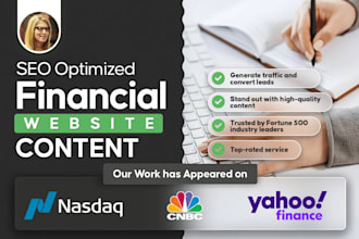 create engaging, SEO optimized financial website content