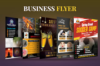 design business flyers, posters, postcards, and brochures