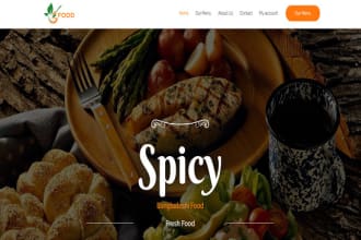 design restaurant website with online food ordering system in wordpress