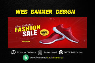 design attractive web banner and web banner for google ads