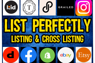 upload product on list perfectly and cross list or cross post products