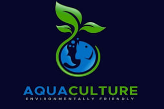 design aquaponic micro greens and maintaining sustainability logo in 1 day