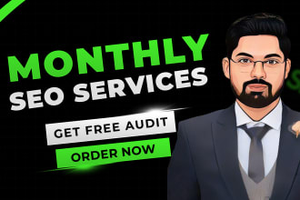 provide complete monthly SEO service, complete package of optimization