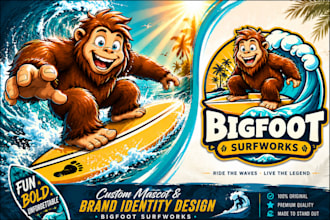 draw cute cartoon mascot design and animal logo