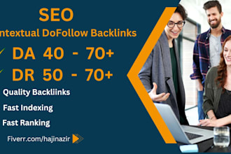 make high quality contextual  SEO dofollow backlinks