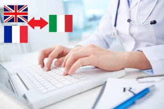 translate medical or scientific texts in italian french and english