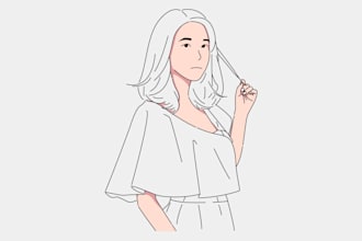 draw minimalist outline art of your photo