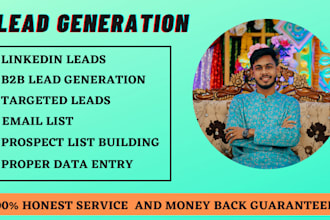 do b2b linkedin lead generation and web research