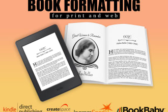 do book formatting and layout design for print and ebook