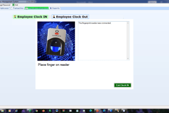 do biometric employee clocking, web and desktop application