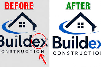 fix ai generated logo and convert it to vector eps svg cdr