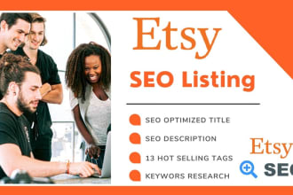 write etsy products description and etsy SEO listing title