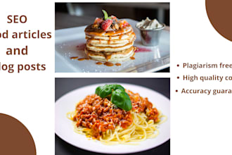 write SEO food article and blog post