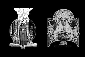 make 90s vintage design horror