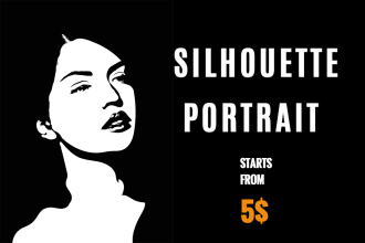 create custom stencil silhouette portrait from your photo