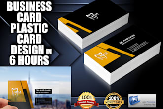 make a professional business card, plastic card in 6 hours