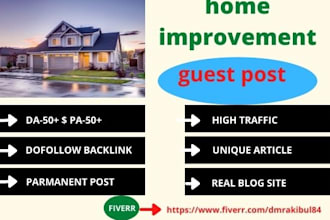 write original articles in home improvement and real estate