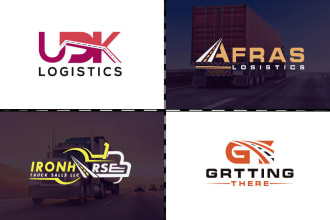 design trucking logistics and  transport logo
