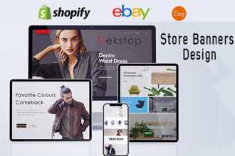 design ebay banner billboard, shopify store banner, and etsy shop banner