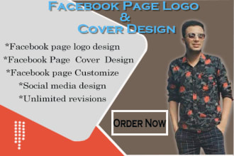 creative facebook page logo and page cover design