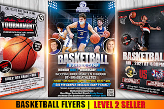 design modern eye catching basketball flyer poster