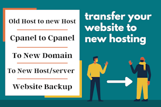 transfer, migrate or move your website to new host or new domain