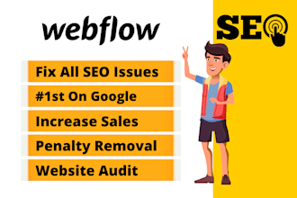 webflow on page SEO for webflow website