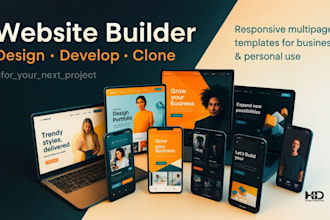 be website builder and build, design, develop, clone websites