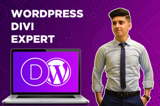 design wordpress website using divi theme, divi expert