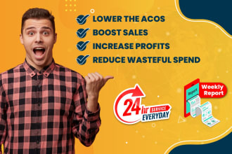 do amazon sponsored PPC ads campaigns setup, optimisation and management