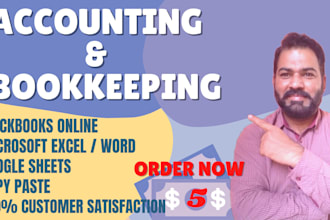 do accounting and bookkeeping in quickbook and google sheet