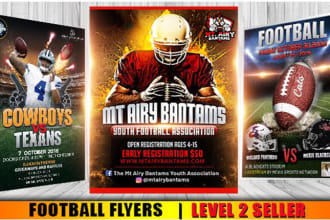 design incredible football flyer poster
