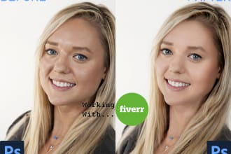 do professional portrait photo retouching and edit photo in photoshop
